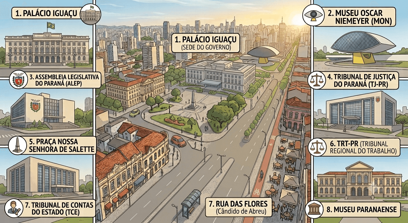 O que fazer em Curitiba no centro civico - Imagem destacada do artigo
