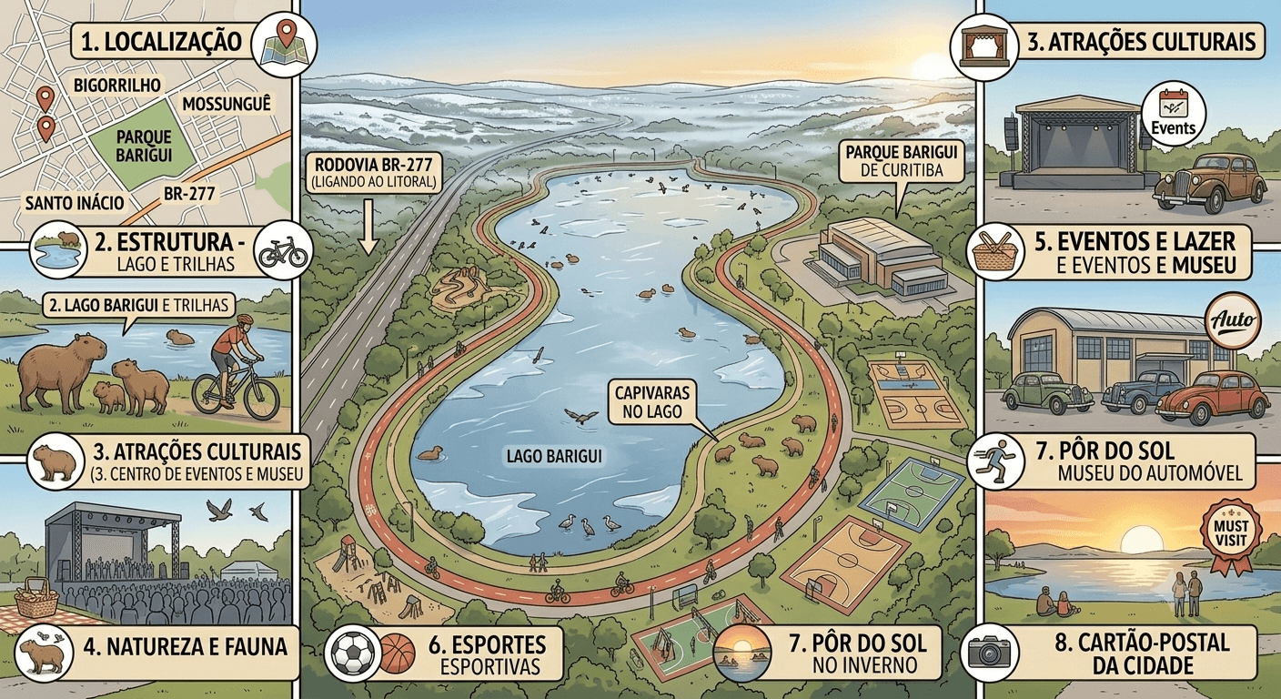 O que fazer no Parque Barigui - Imagem destacada do artigo